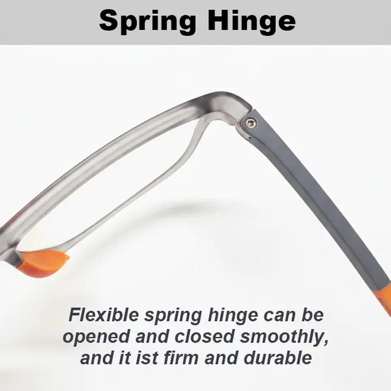 Ultra-Light Reading Glasses Blue Light Blocking TR90 Frame Anti-Glare Unisex Spring Hinge Comfortable Nose Pads